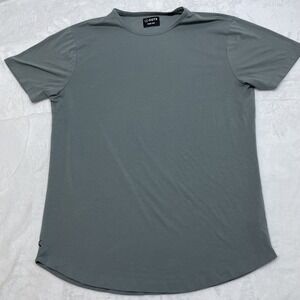 X Cuts SS Shirt Mens Tagged M Medium Olive Green Curve-Hem